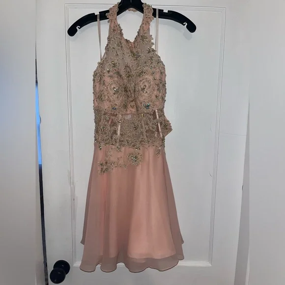 Dave & Johnny Dresses | Light Pink Prom Dress | Color: Cream/Pink | Size: 4
